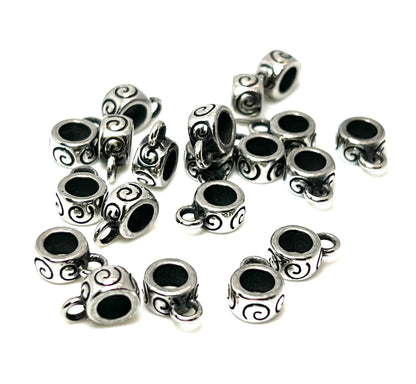 3 Textured Tube Bails, Stainless Steel - SS088