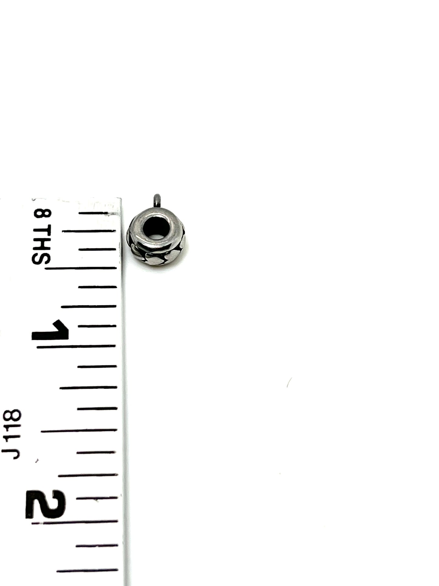 3 Heart Pattern Tube Bails, Stainless Steel - SS085