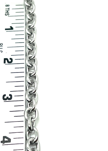 10x8mm Oval Chain, Stainless Steel