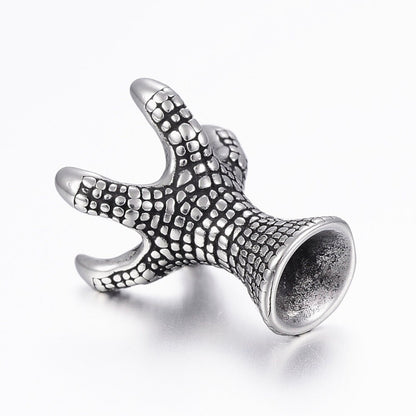 Claw Bead, Stainless Steel - SS058