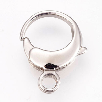 16mm- 5 Lobster Claw Clasps, Stainless Steel - SS066