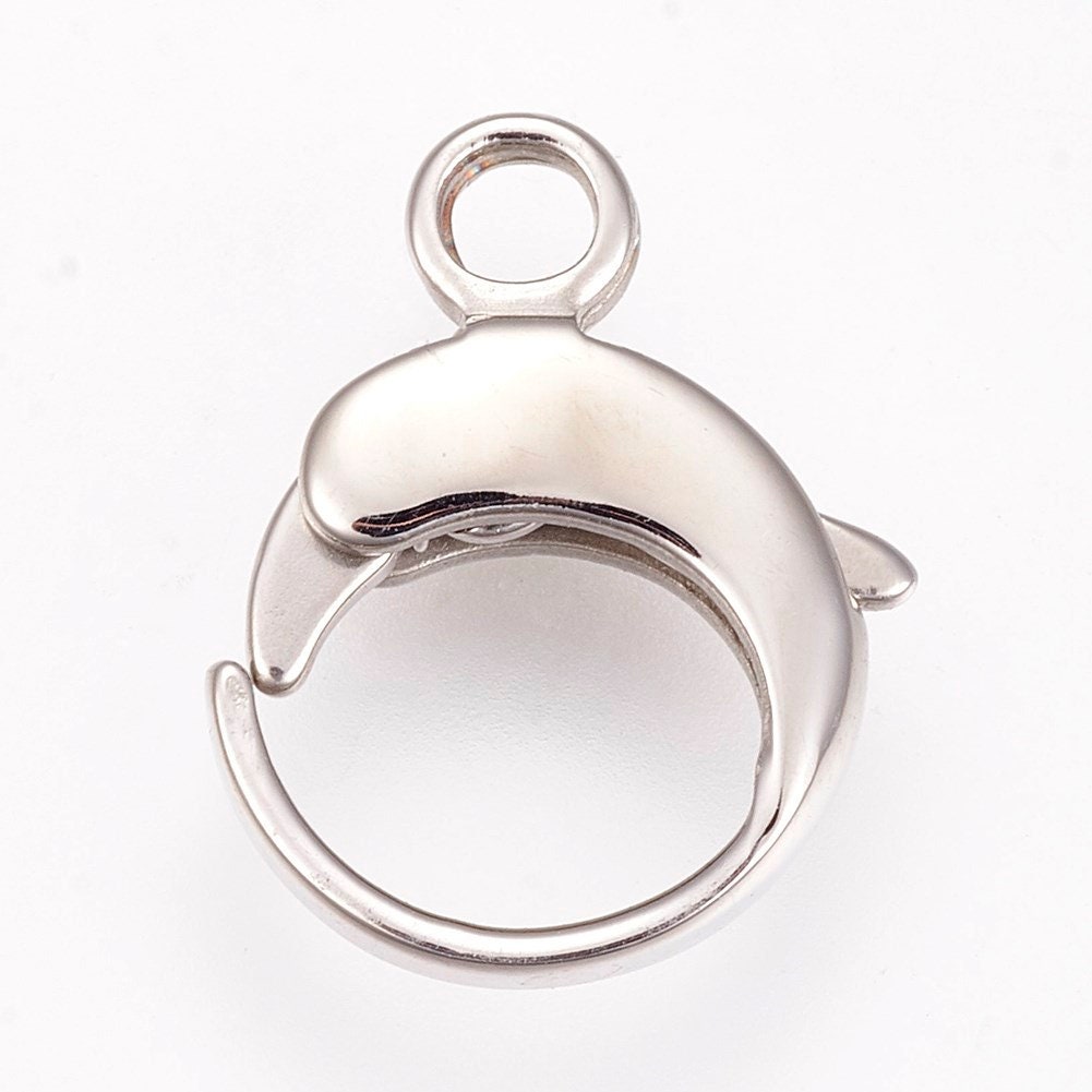 16mm- 5 Lobster Claw Clasps, Stainless Steel - SS066