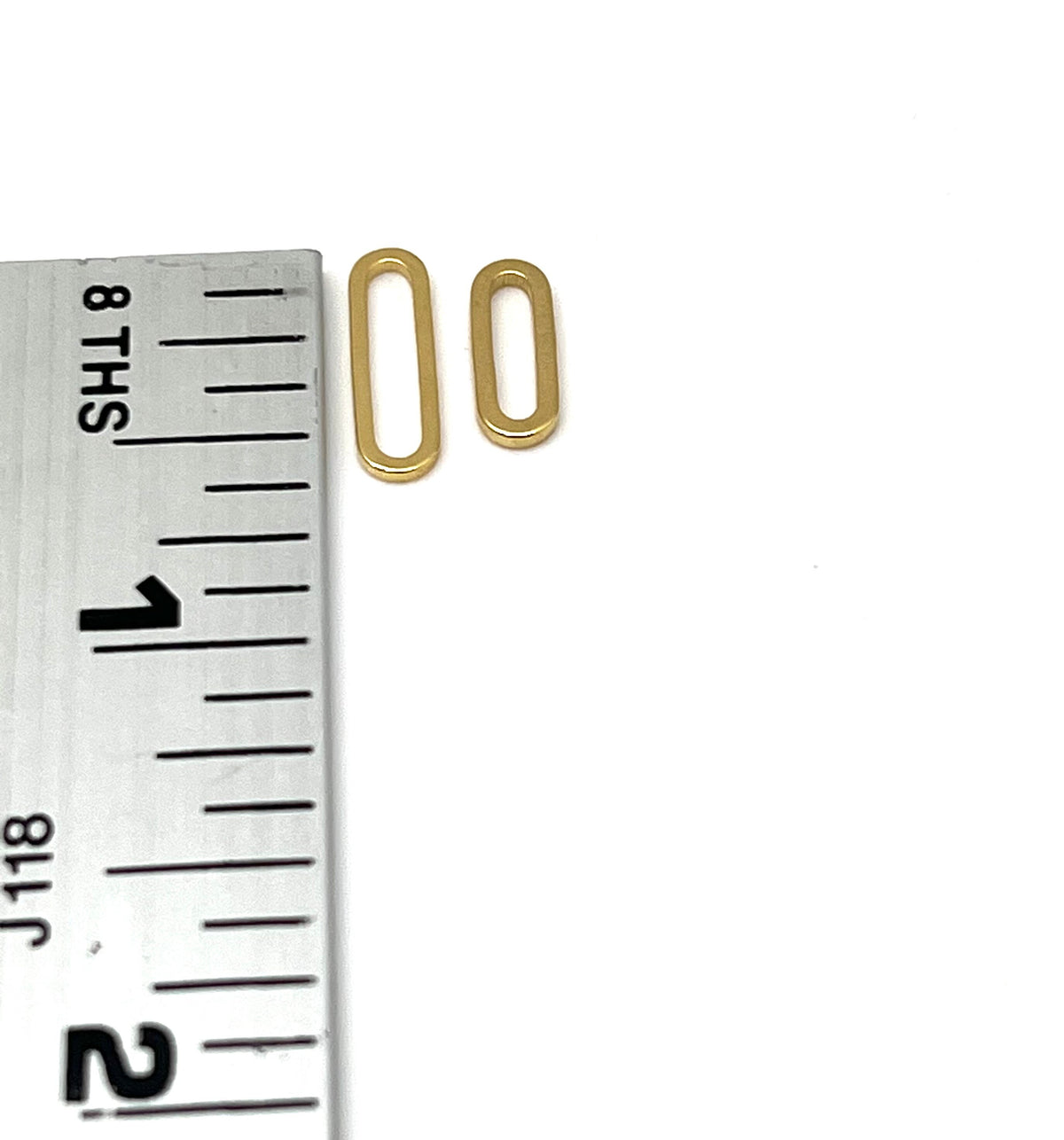 10 Oval Ring Link Connectors, Shiny 18k Gold Plated