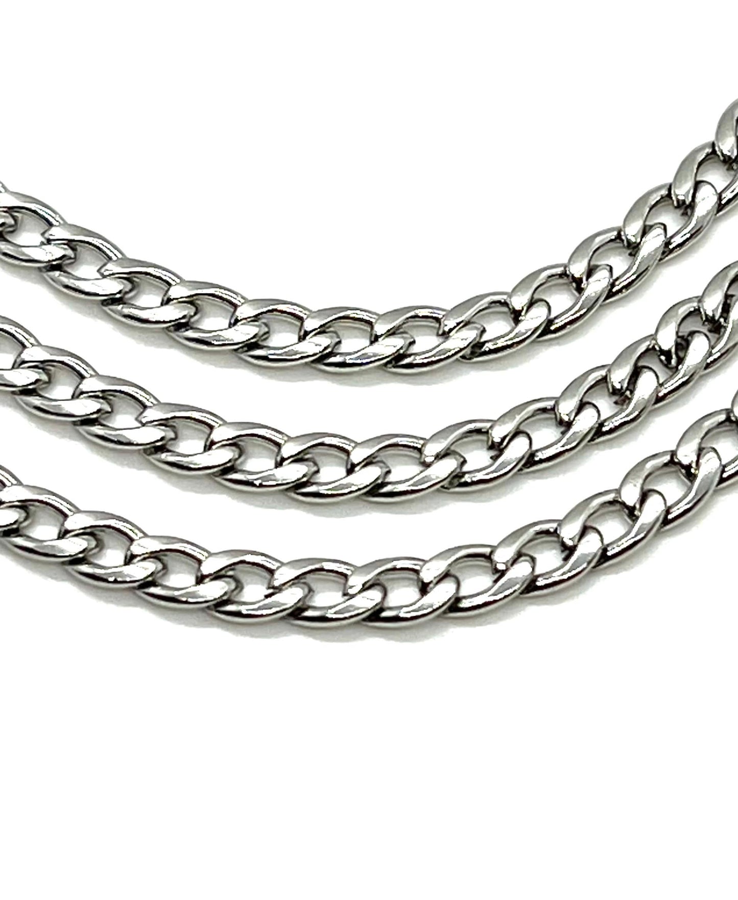 8x5mm Curb Chain, Stainless Steel