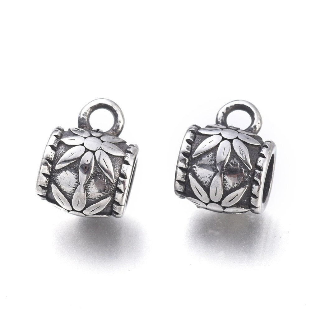 3 Textured Tube Bails,Stainless Steel - SS094