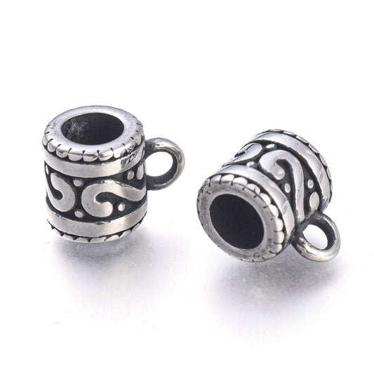 3 Textured Tube Bails, Stainless Steel  - SS081