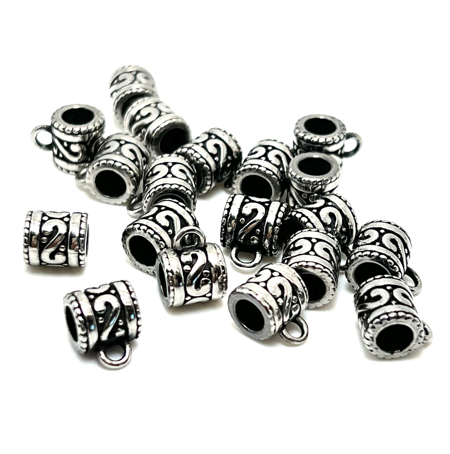 3 Textured Tube Bails, Stainless Steel  - SS081