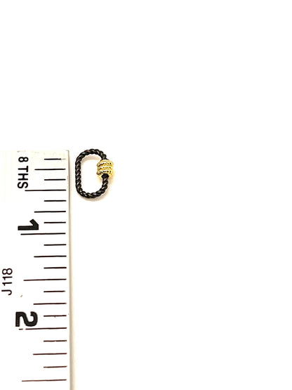 Gunmetal Screw Carabiner Locking Clasp, Shiny 18k Gold Plated - SY087