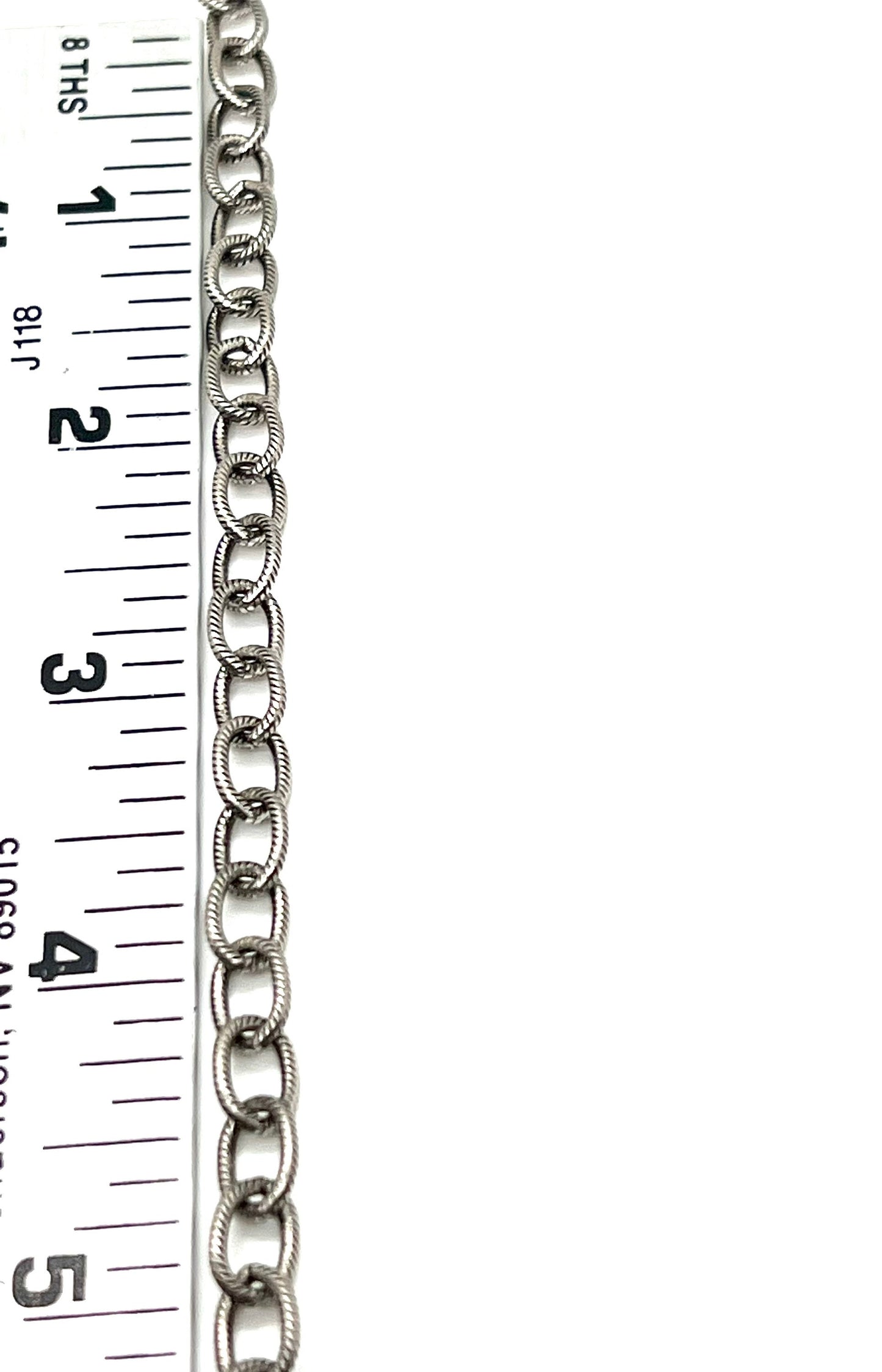 Large 9x6mm Textured Cable Chain, Antiqued Pewter Plated - P033-CH