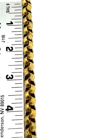 Large Rolo Chain, Antiqued 18k Gold Plated - G093-CH