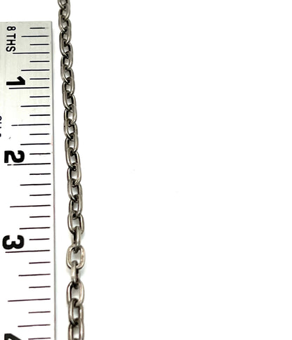 Chaîne Câble Ovale Minimaliste, Plaqué Étain Vieilli - P045-CH