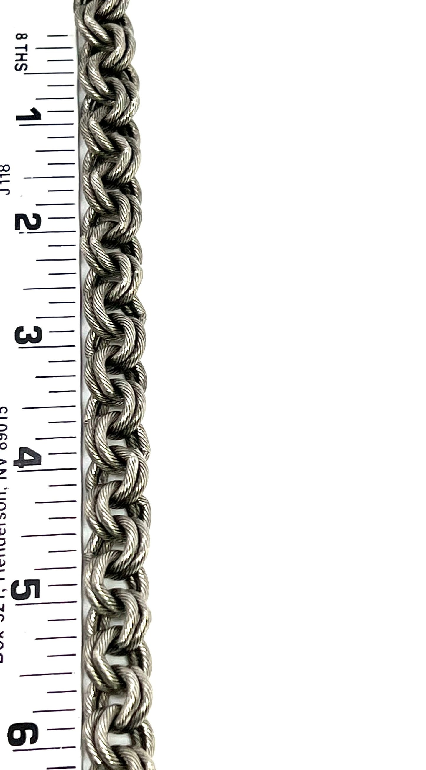 Chaîne maille double 11x11, plaqué étain vieilli - PT026-CH