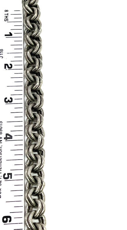 Chaîne maille double 11x11, plaqué étain vieilli - PT026-CH