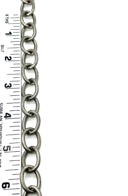 Extra Large Chunky Oval Chain, Antiqued Pewter Plated - P004-CH