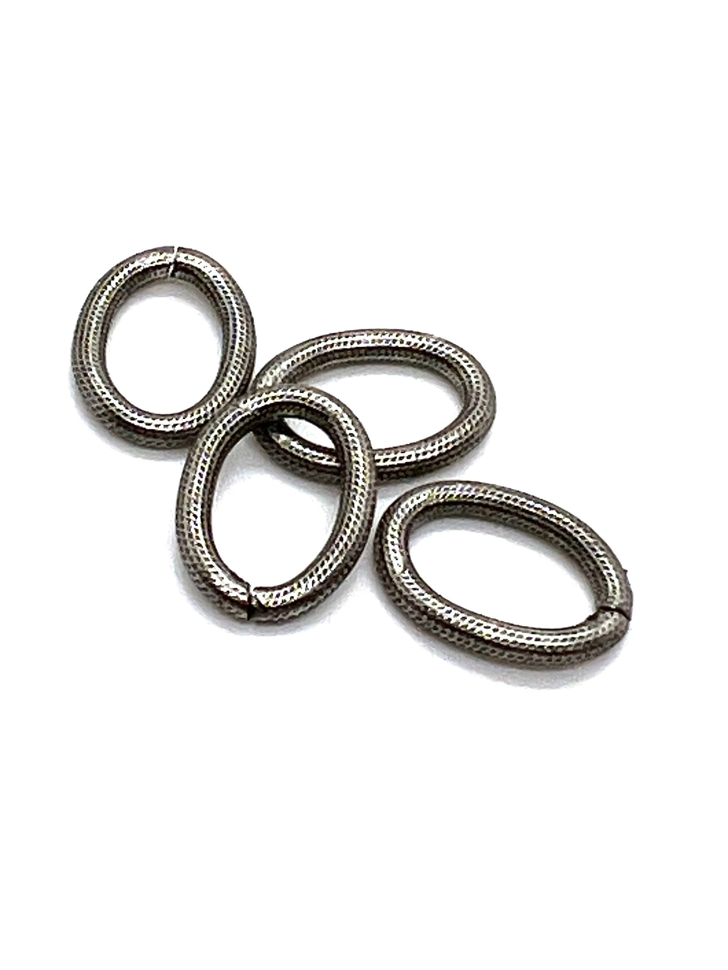 19mm Extra Large Oval Jump Rings, Antiqued Pewter Plated - P047-JR