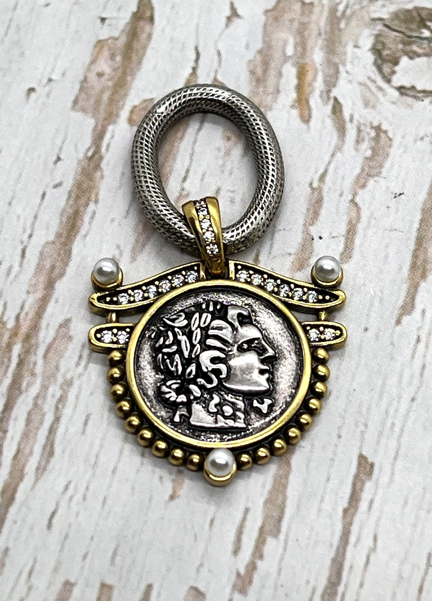 19mm Extra Large Oval Jump Rings, Antiqued Pewter Plated - P047-JR