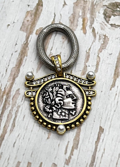 19mm Extra Large Oval Jump Rings, Antiqued Pewter Plated - P047-JR