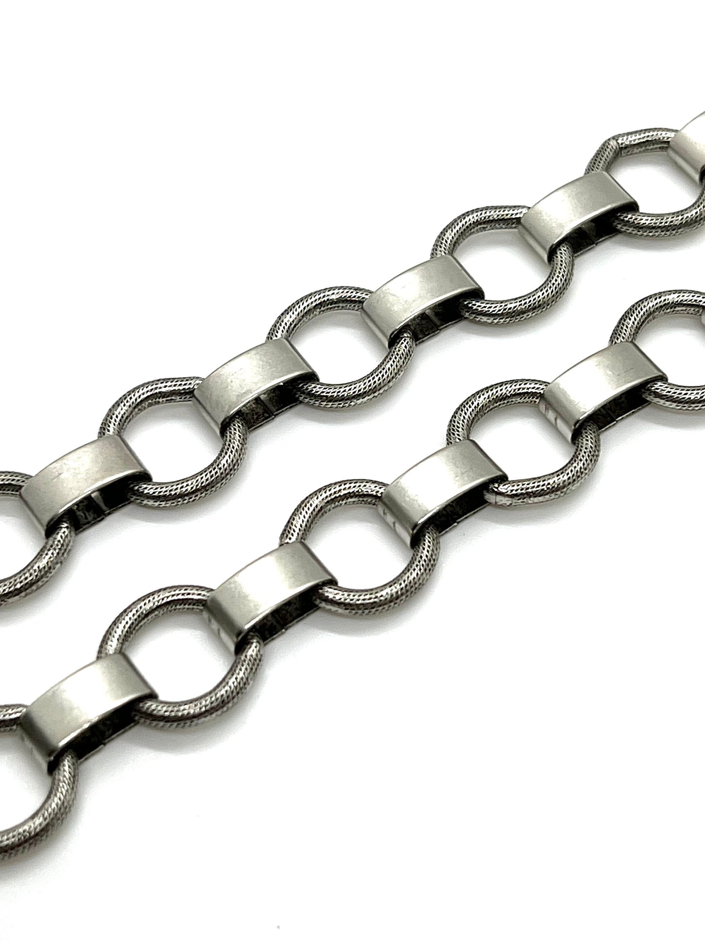 Extra-Large Thick Textured Chain, Antiqued Pewter Plated - P006-CH