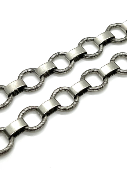 Extra-Large Thick Textured Chain, Antiqued Pewter Plated - P006-CH