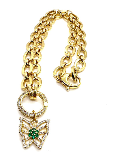 11x8mm Oval Link Cable Chain, Shiny 18k Gold Plated
