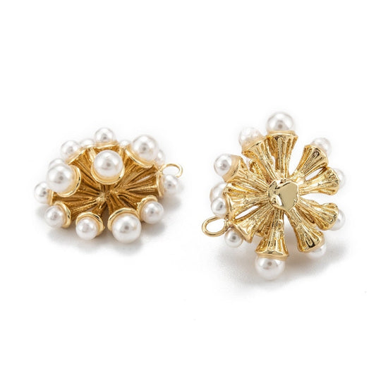 Pearl Cascade Pendant, Shiny 18k Gold Plated - SY017