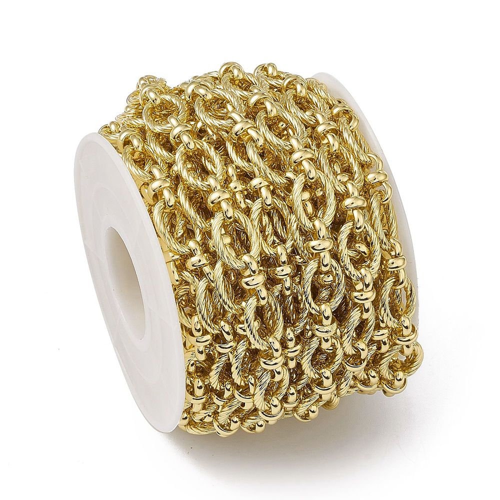 Chunky Gold Plated Cable Chain, Shiny 18k Gold Plated