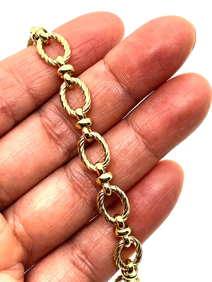 Chunky Gold Plated Cable Chain, Shiny 18k Gold Plated