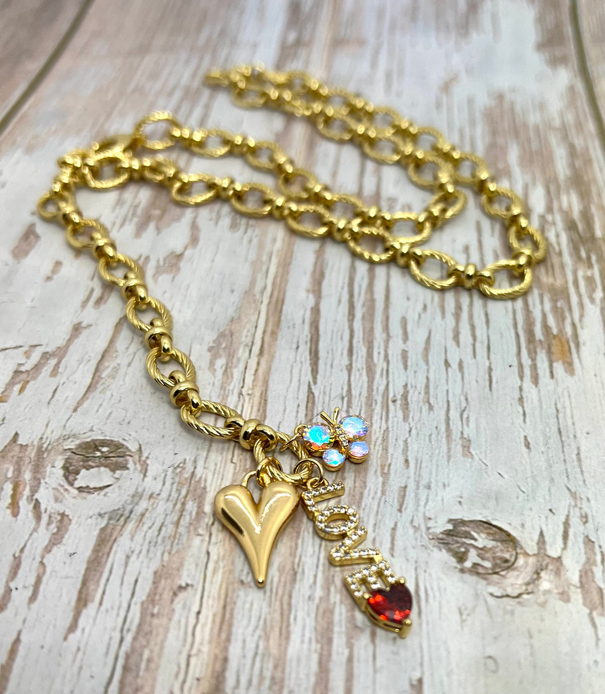 Chunky Gold Plated Cable Chain, Shiny 18k Gold Plated