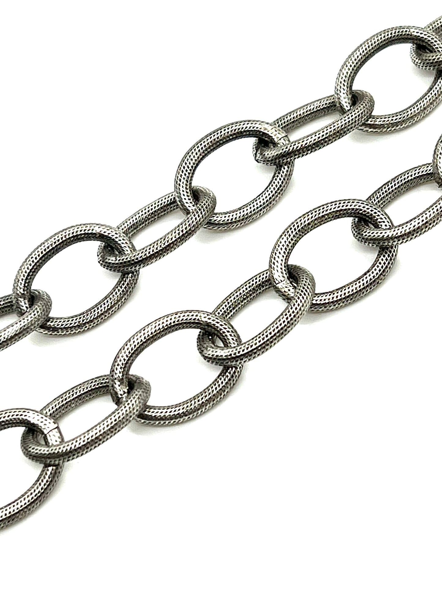 Extra Large Chunky Oval Chain, Antiqued Pewter Plated - P004-CH