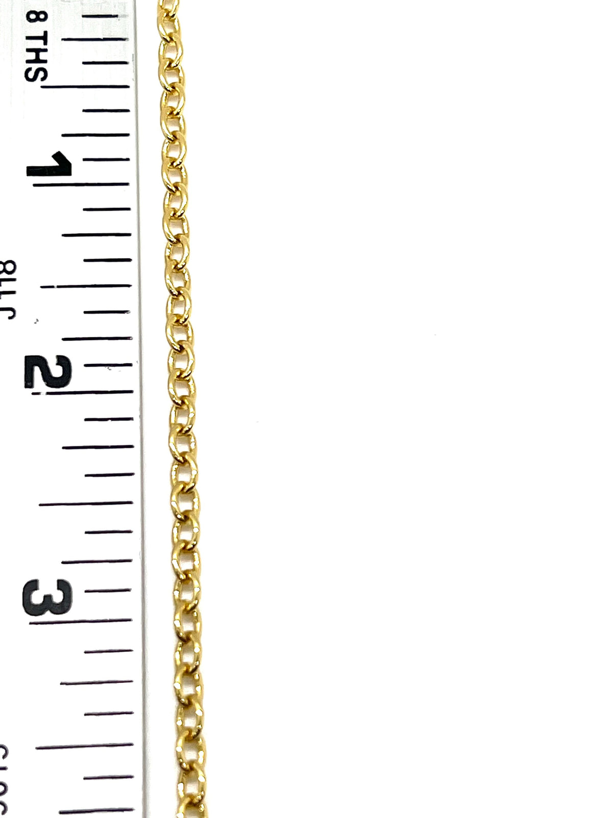 Minimalist Oval Cable Chain, Shiny 18k Gold Plated