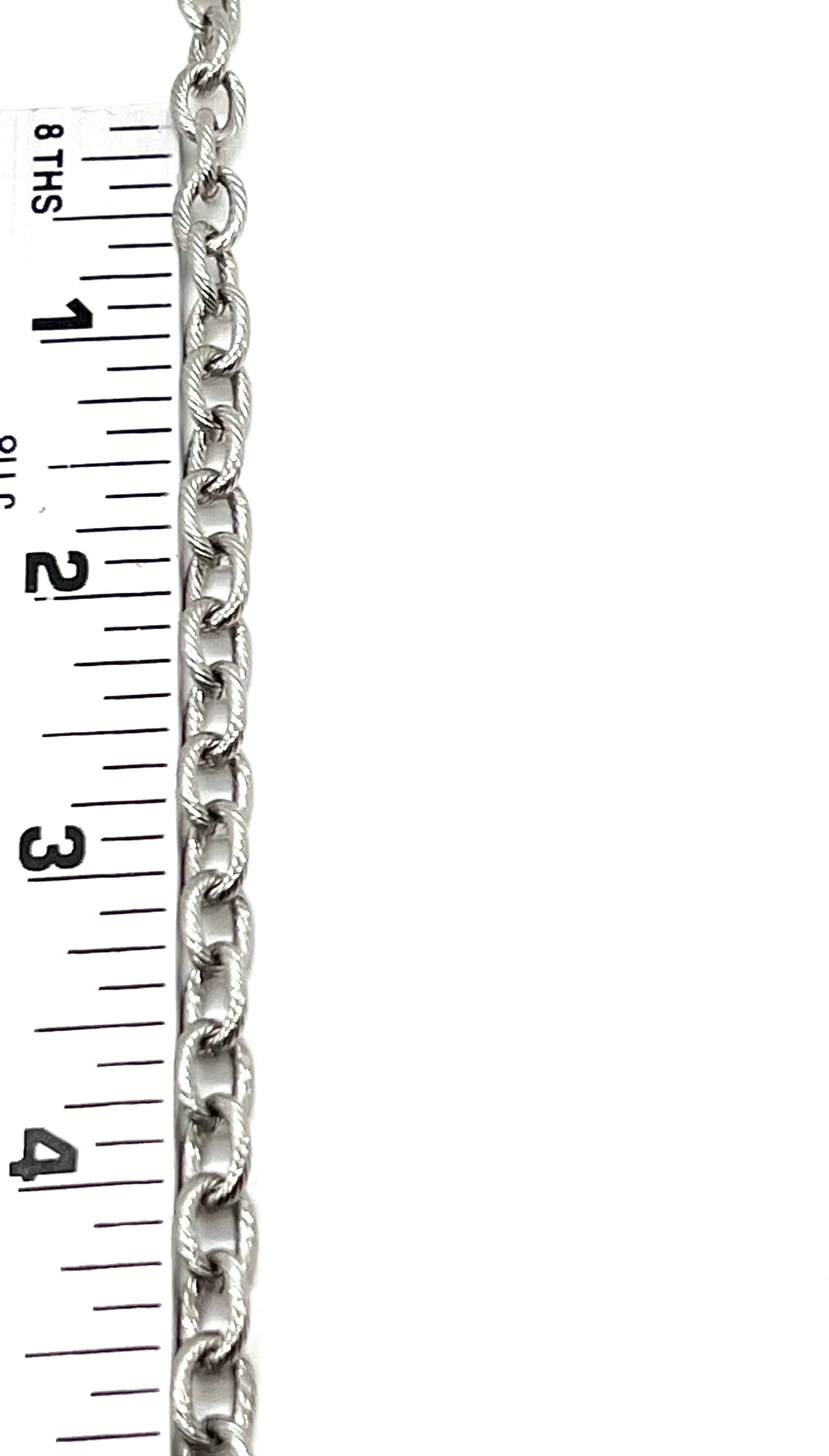 Textured Chunky Chain, Stainless Steel