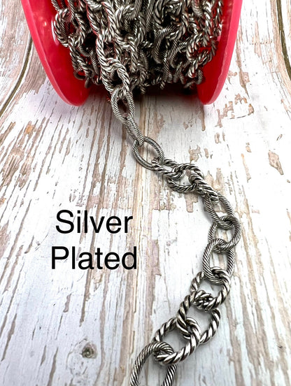 Large Triple Cable Chain, Various Finishes