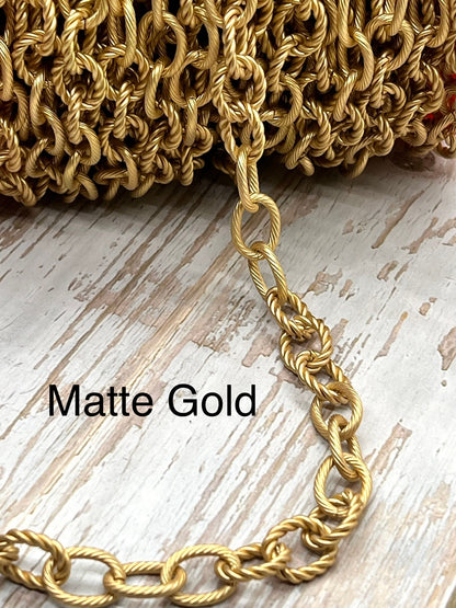 Large Triple Cable Chain, Various Finishes