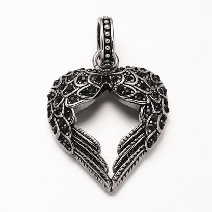 Large Heart with Wings, Stainless Steel - SS042,SS045