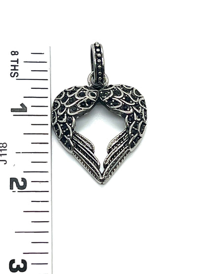 Large Heart with Wings, Stainless Steel - SS042,SS045