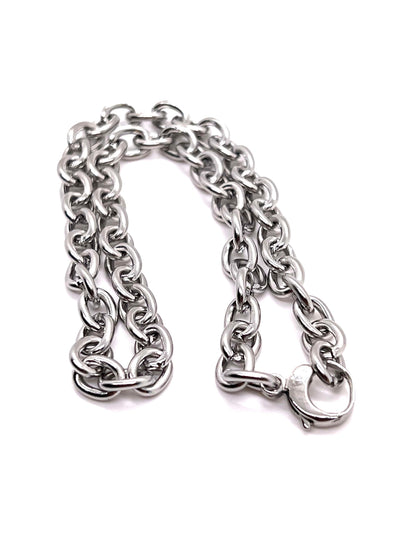 10x8mm Oval Chain, Stainless Steel