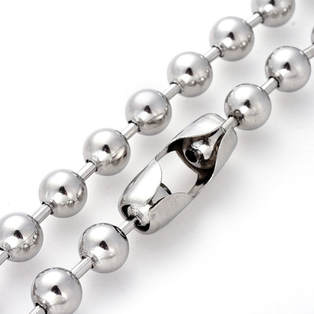 10mm Oversized Ball Chain, Stainless Steel