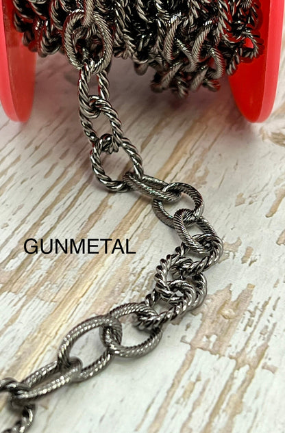 Large Triple Cable Chain, Various Finishes