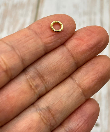 6mm 18 Gauge Shiny Gold Plate Jump Rings, 20 Units - G006-JR