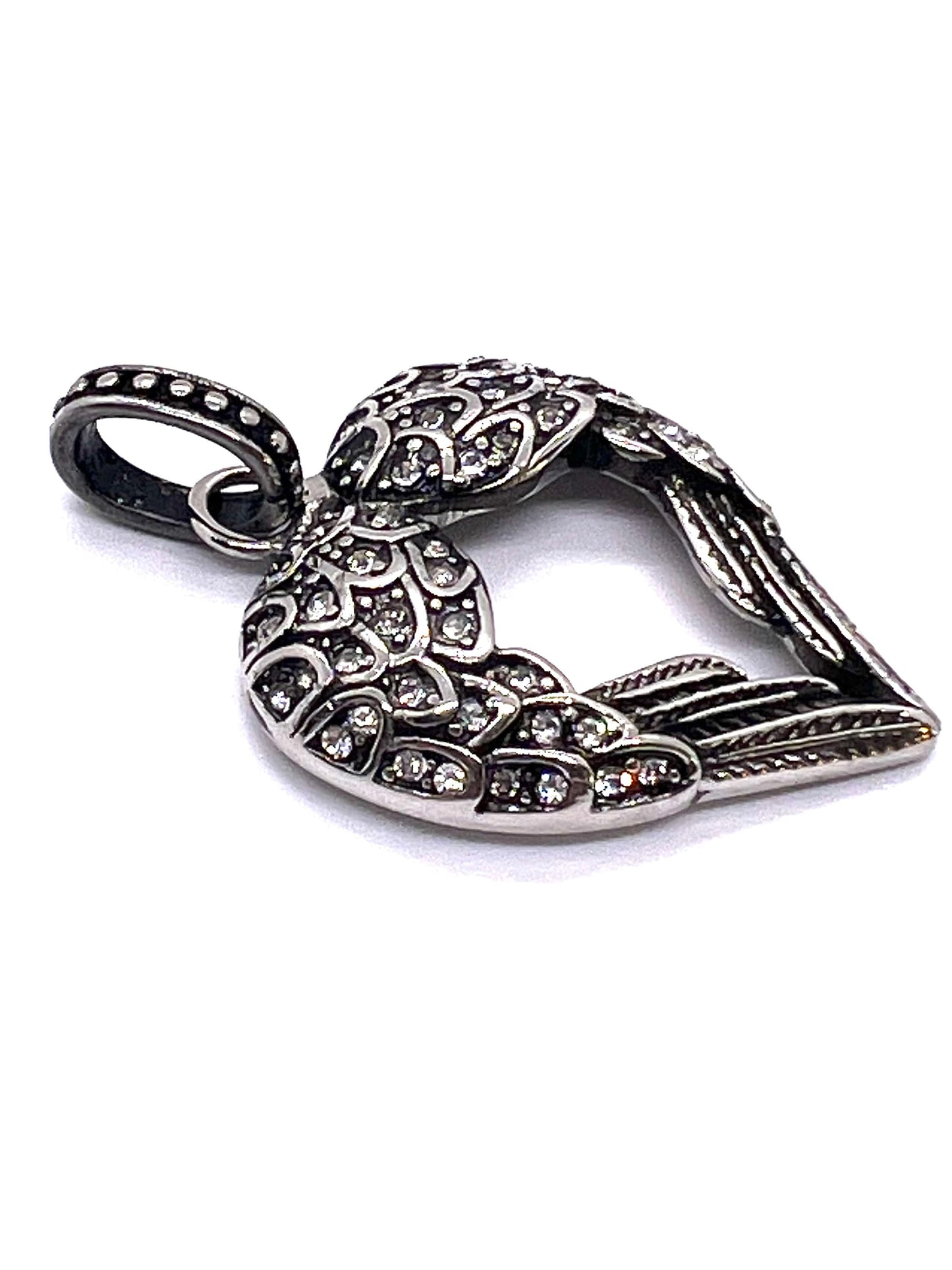 Large Heart with Wings, Stainless Steel - SS042,SS045