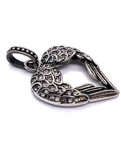 Large Heart with Wings, Stainless Steel - SS042,SS045