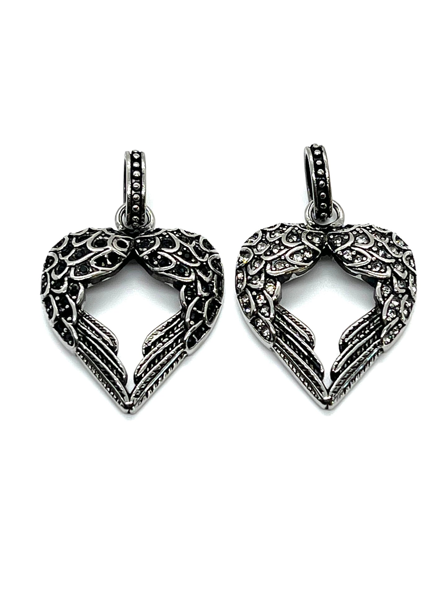 Large Heart with Wings, Stainless Steel - SS042,SS045