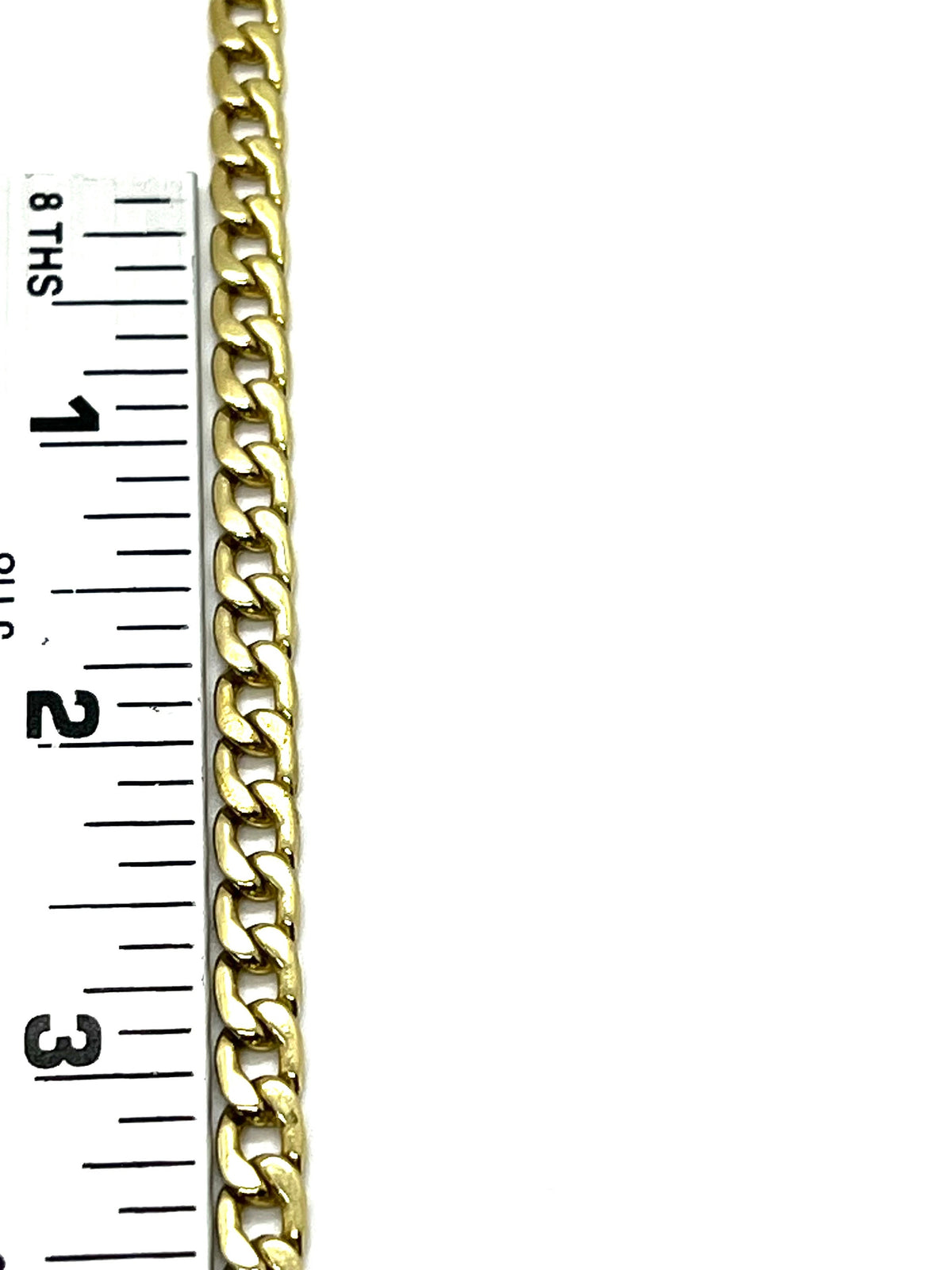 9x6mm Curb Chain, Shiny 18k Gold Plated
