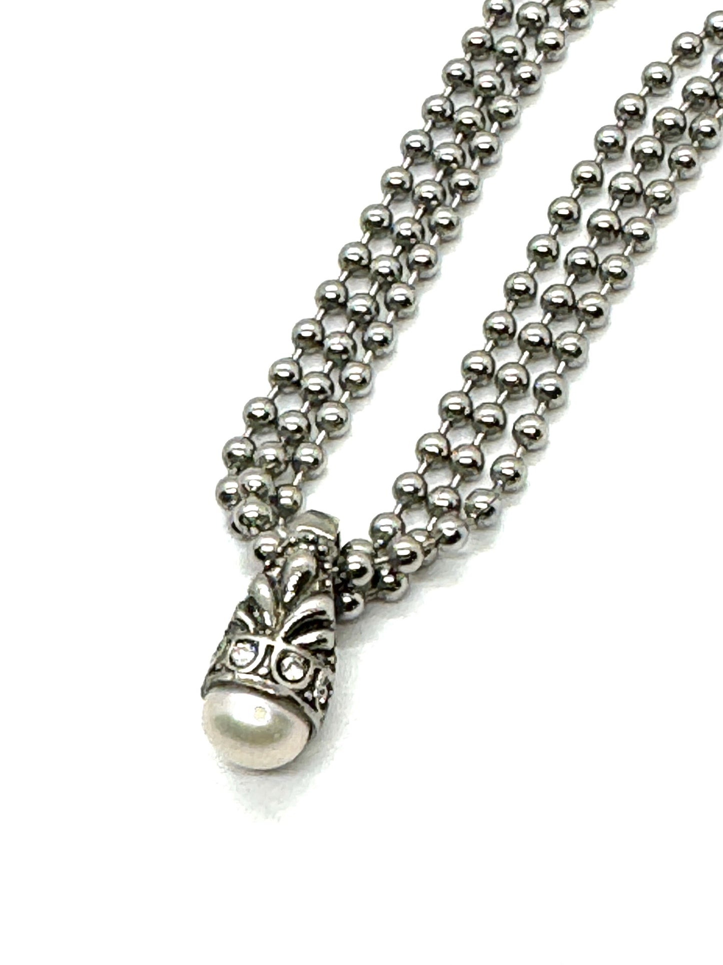 Freshwater Relevo Pearl Teardrop, Stainless Steel - SS034