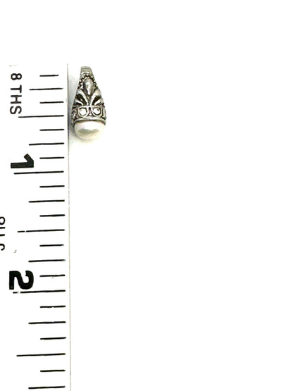 Freshwater Relevo Pearl Teardrop, Stainless Steel - SS034