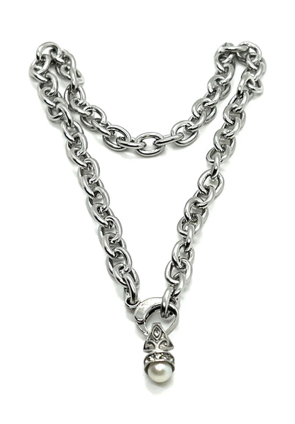 Freshwater Relevo Pearl Teardrop, Stainless Steel - SS034