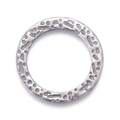 4-10pc Ring Connectors, Stainless Steel - SS063