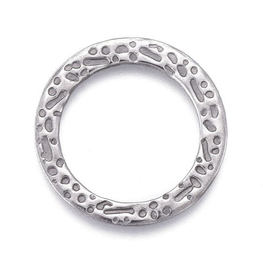 4-10pc Ring Connectors, Stainless Steel - SS063