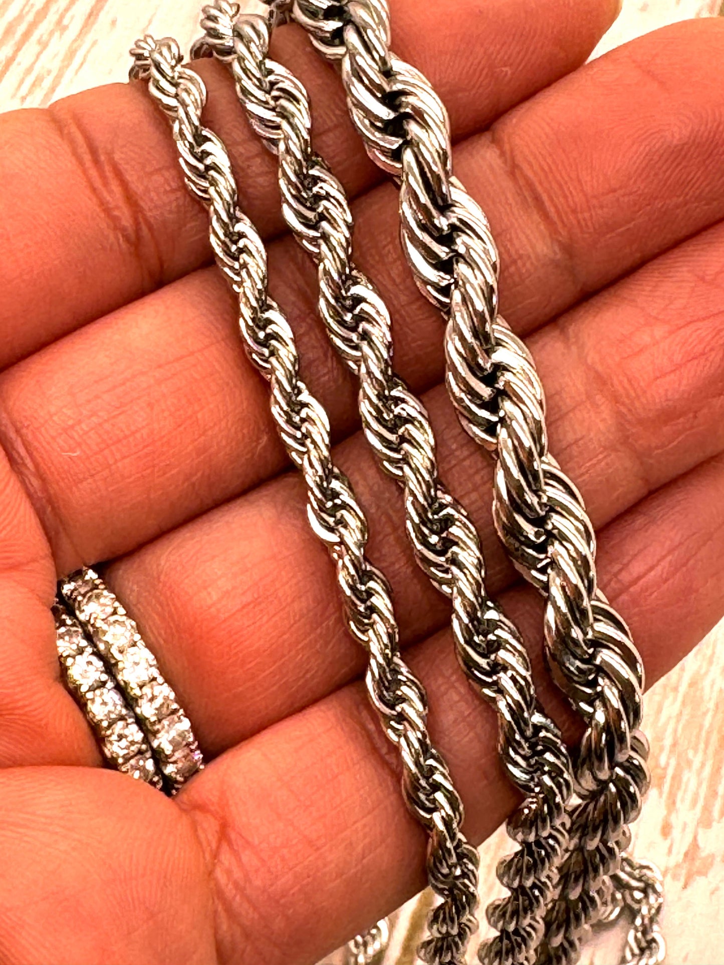 French Rope Chain, Stainless Steel