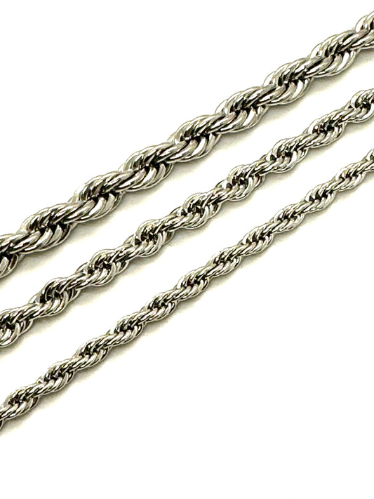 French Rope Chain, Stainless Steel